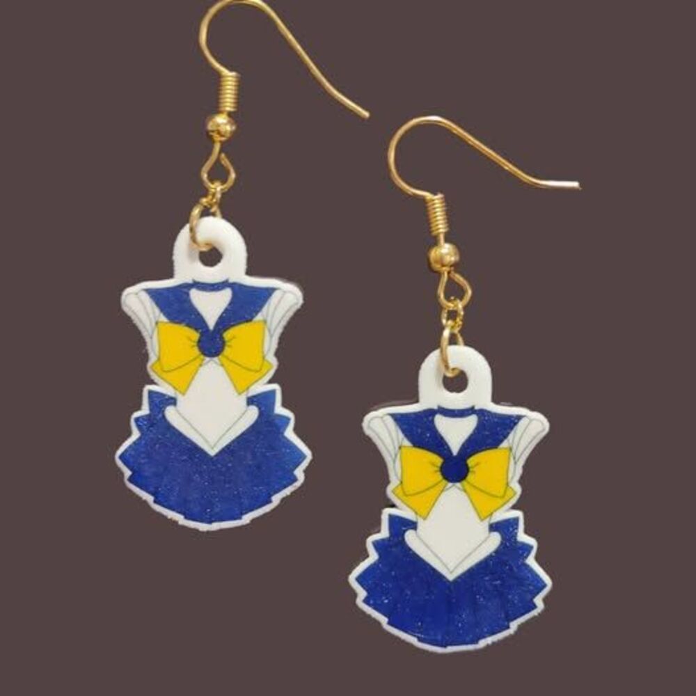 Sailor Moon Sailor Uranus Earrings-Clip-ons-Gold